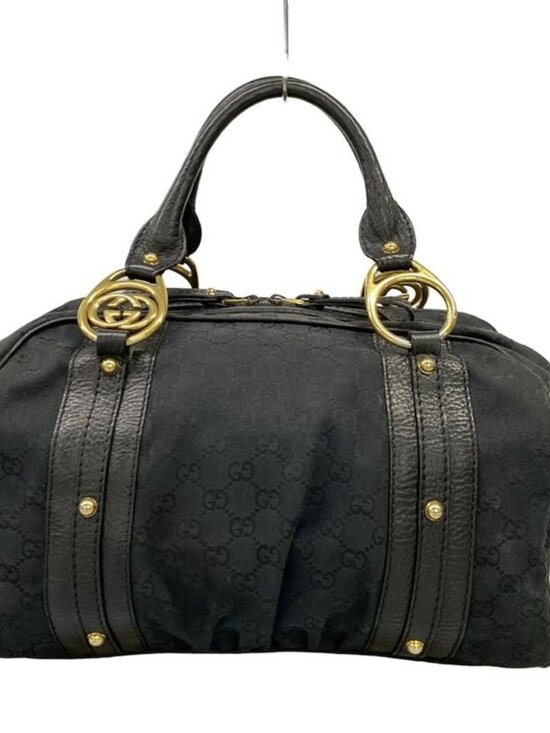 Gucci Handbag GG Pattern Black Leather - Picture 3 of 15